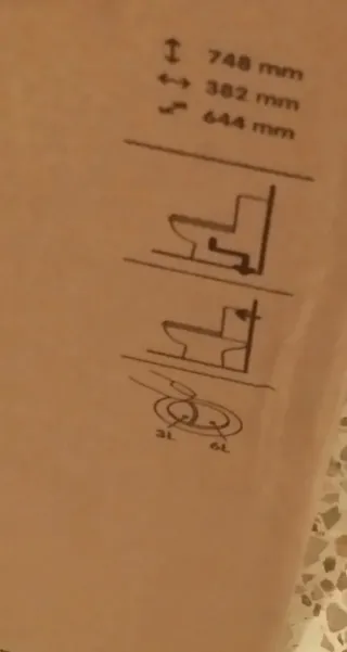 Inodoro de porcelana blanco