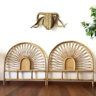 Cabecero caña bambú estilo vintage