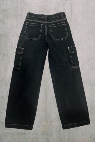 Calças cargo pretas criança