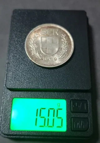 5 Franchi Svizzera 1969 B in argento