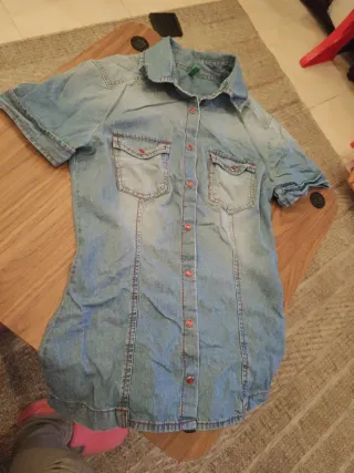 Camisa vaquera Benetton manga corta