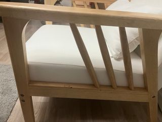 Butaca Homcom Madera Crema