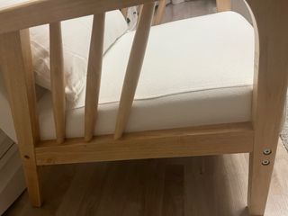 Butaca Homcom Madera Crema