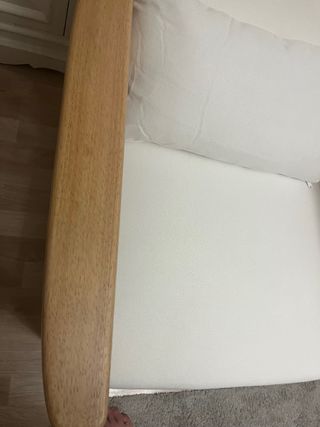 Butaca Homcom Madera Crema