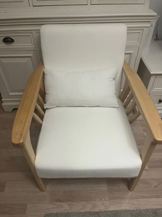 Butaca Homcom Madera Crema