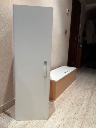 Mueble modular habitación madera natural/blanco