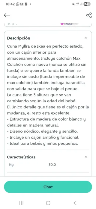 Cuna Myllra con cajón