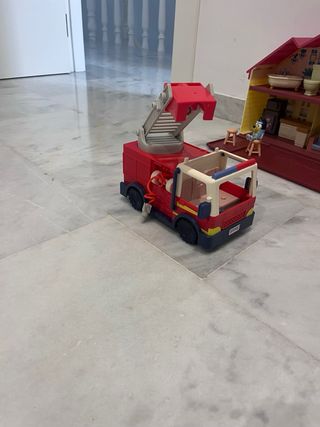 Casa bluy camion de bomberos y autocaravana