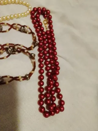 Lote Collares Perlas y Cuentas
