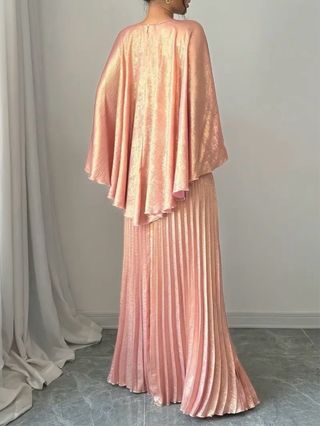 Vestido fiesta dorado y rosa talla XL