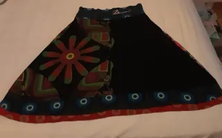 Falda Midi Estampada Mujer