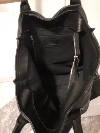 Bolso Piel Negro Albertini Amplio Cómodo