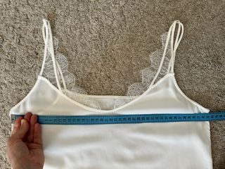 Top Massimo Dutti Seda Viscosa Blanco