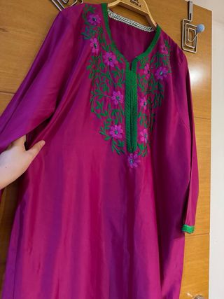 Vestido largo bordado