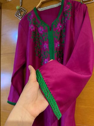 Vestido largo bordado