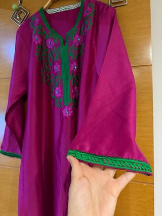 Vestido largo bordado