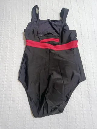 Bañador premamá decatthon negro y rosa