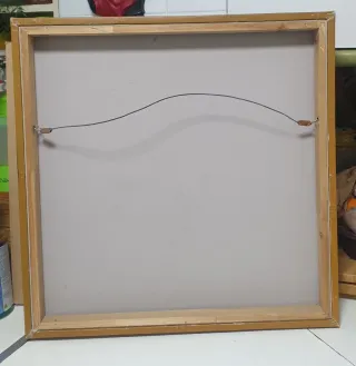 Cuadro grande flores y jarrones