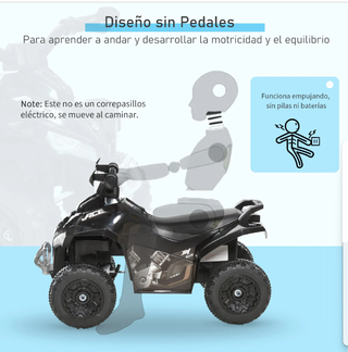 HOMCOM Cuatriciclo Infantil Negro