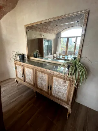 Conjunto comedor vintage madera