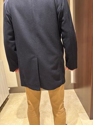 Chaquetón de paño azul marino