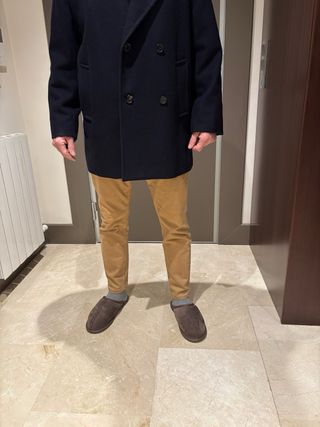 Chaquetón de paño azul marino