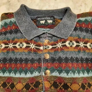 Jersey WOODS & GRAY estampado multicolor cenefas