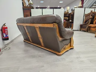 Sofas de Piel Rusticos con Madera