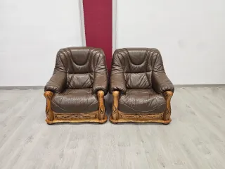 Sofas de Piel Rusticos con Madera