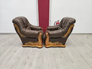 Sofas de Piel Rusticos con Madera