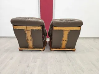 Sofas de Piel Rusticos con Madera