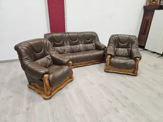 Sofas de Piel Rusticos con Madera