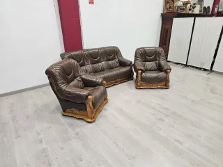 Sofas de Piel Rusticos con Madera