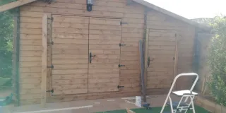 Caseta de madera para jardín