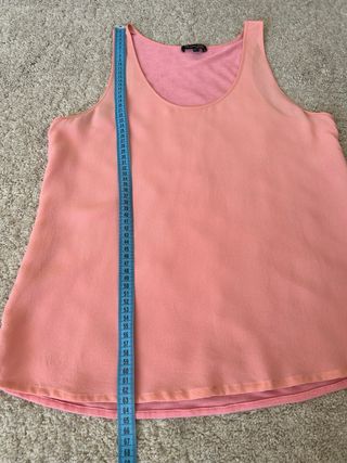 Top Massimo Dutti Seda Viscosa Rosa