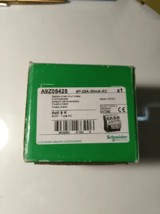 Interruptor Diferencial Schneider 4P 25A 30mA