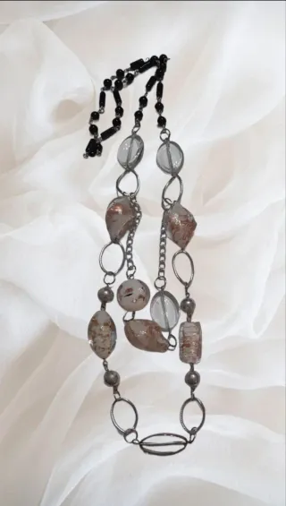 Collana donna con perle e pietre