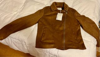 Chaqueta antelina marrón