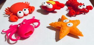 Set 5 proteggi cavo animali mare