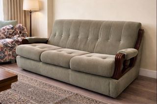 Sofá clásico 3 plazas madera maciza