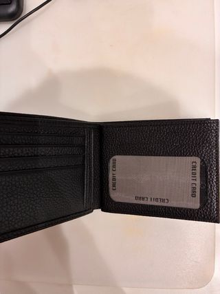 Portafoglio in pelle da uomo Hugo Boss nero