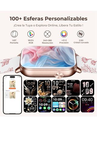 Reloj Inteligente Mujer Rose Gold