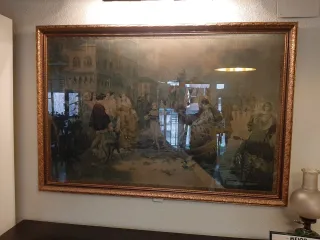 Tapiz antiguo restaurado 1,50 largo. 1,05 alto