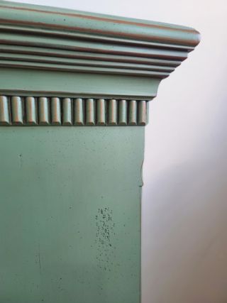 Columna Pedestal Madera de Abedul, Verde Vintage
