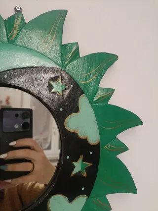 Specchio artigianale luna e sole