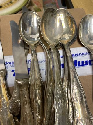 Lotto Set Posate placate Argento 800