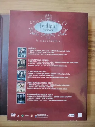 Twilight Forever Saga Completa DVD 5 Discos