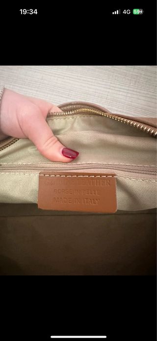 Bauletto vera pelle Made in Italy