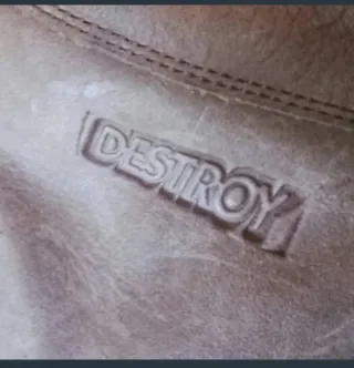 Botines tacón cuña alta , piel y cuero Destroy tal