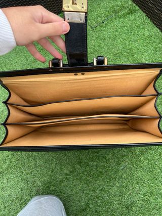 Maletín Negro Vintage de cuero